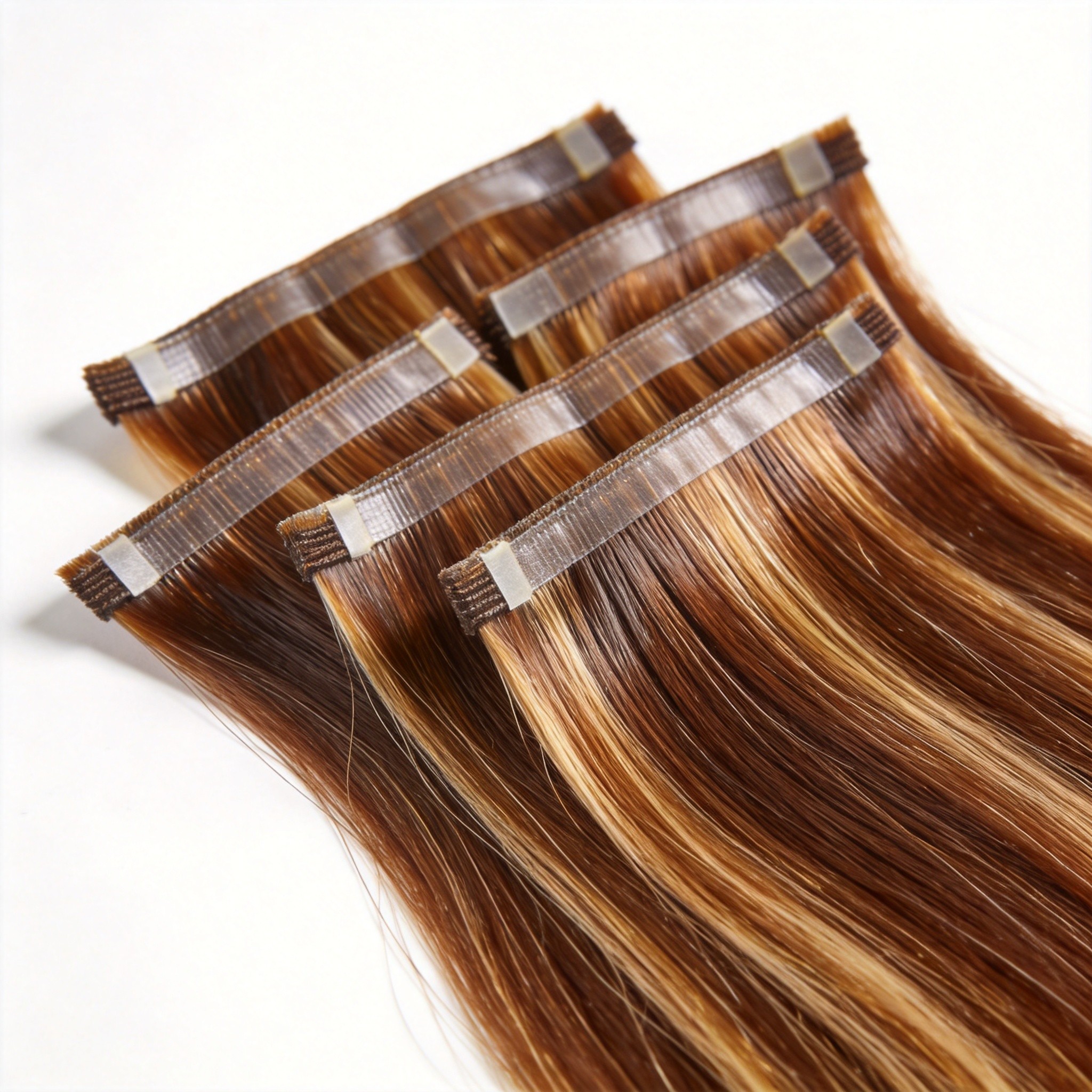 Clip-in and tape-in human hair extensions manufactured for wholesale by Wigiva