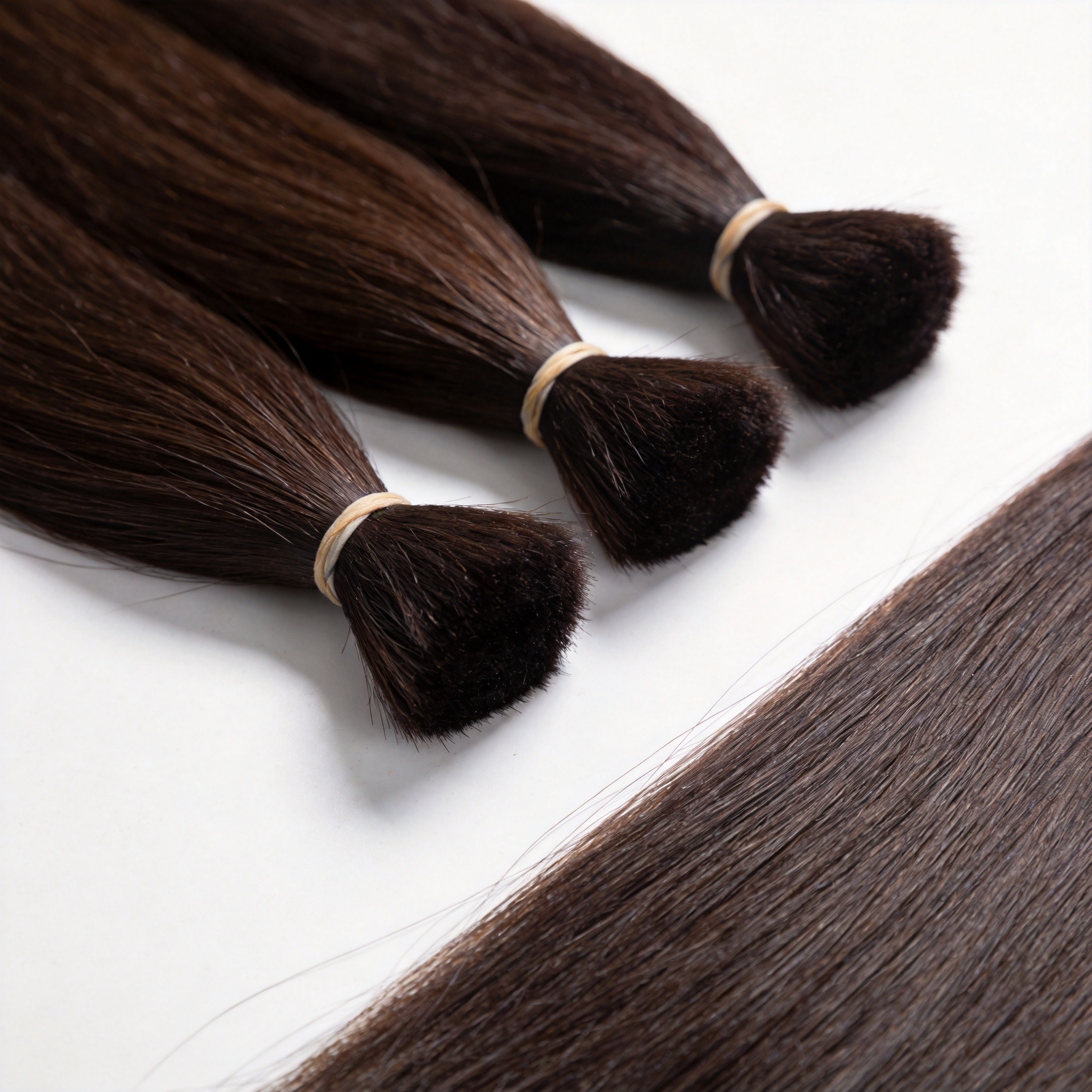 Raw single-donor human hair bundles wefted in-house for bulk wholesale by Wigiva
